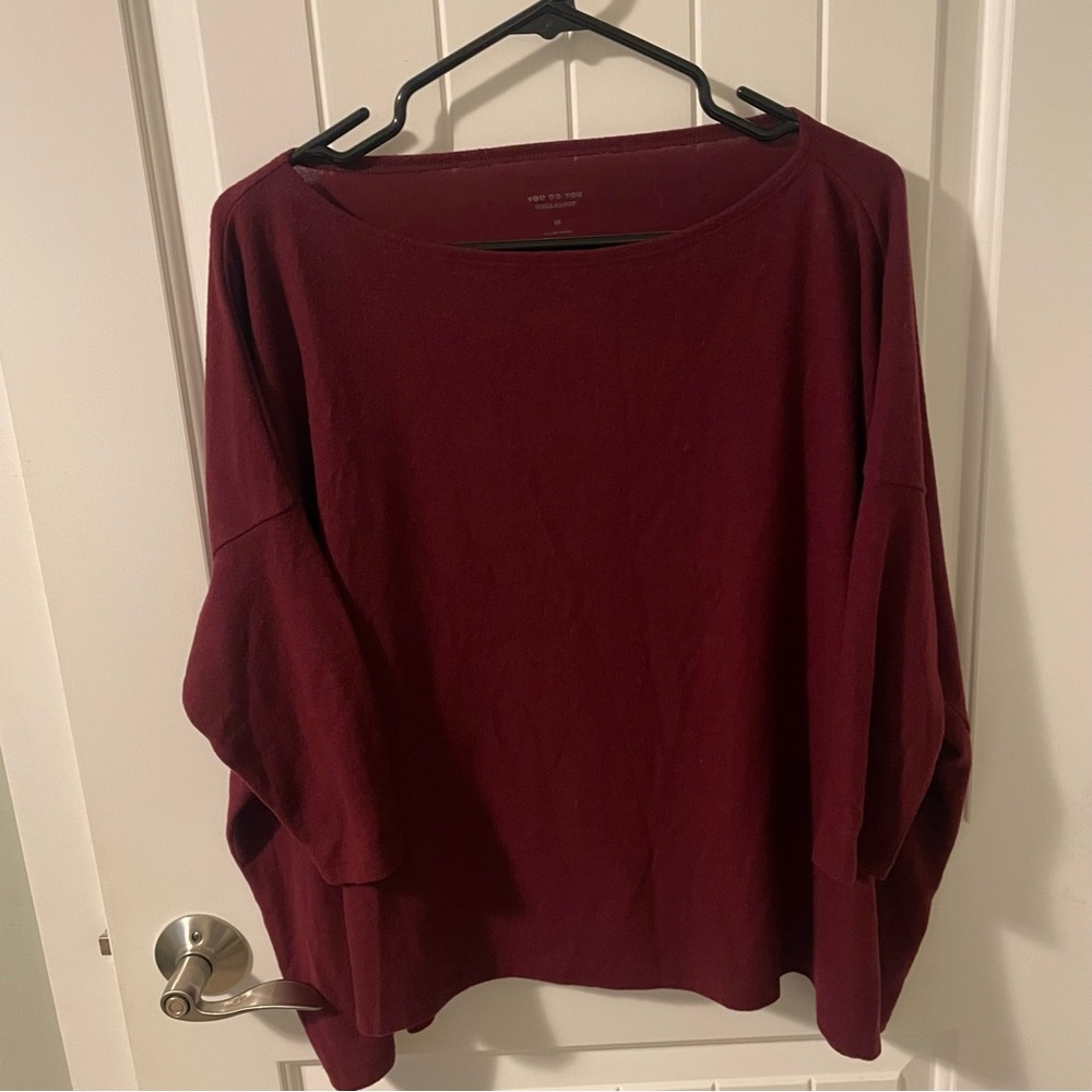 Stella & Dot Soft Addy Burgundy top